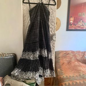 CLOSET CLOSING 
 Y2K Gap crinkly striped halter dress